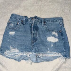Levi’s 501 Distressed Denim Denim Shorts